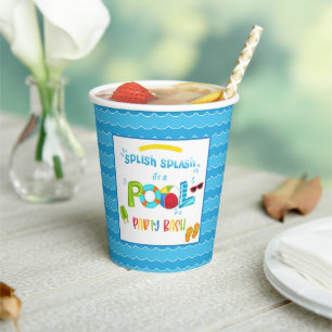Pool Party Verjaardag Party Paper Cup - Jongen Papieren Bekers