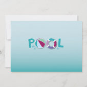 Pool Party Verjaardag Strand Float Zomer Lolly Fot Kaart (Achterkant)