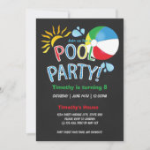 Pool Party Verjaardag Zomer Fun Kaart (Voorkant)
