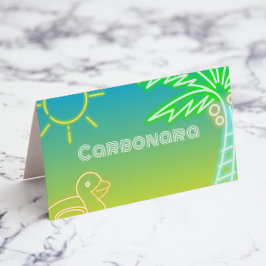 Pool Party Voedsellabel Kaart