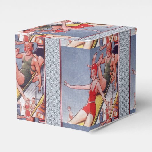 Pool Party zwemmen Bedankdoosjes (Voorkant Zijde)