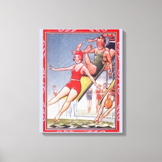 Pool Party  zwemmen Canvas Afdruk (Voorkant)