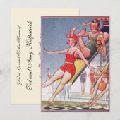 Pool Party zwemmen Kaart (Voorkant / Achterkant)