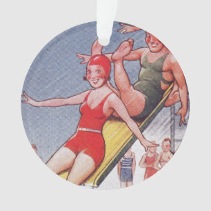 Pool Party zwemmen Ornament