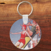 Pool Party zwemmen Sleutelhanger (Voorkant)