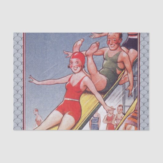 Pool Party  zwemmen Tissuepapier (Voorkant)