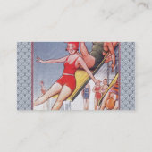 Pool Party  zwemmen Visitekaartje (Achterkant)