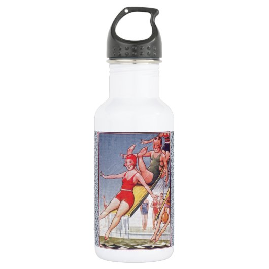 Pool Party  zwemmen Waterfles (Voorkant)