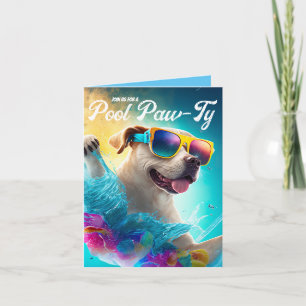 Pool Paw-Ty Invitation, Pool Puppy Birthday Party