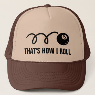 Pool player trucker hat for eightball fans pet