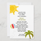 Pool Pool Pool Party/Beach Party Kaart (Achterkant)