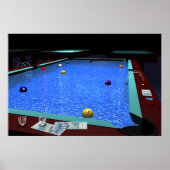 "Pool" — Poster met prachtige Billiards (Voorkant)
