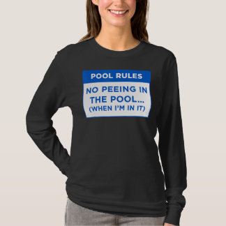Pool regels niet plassen in de pool Word ontwerp T-shirt