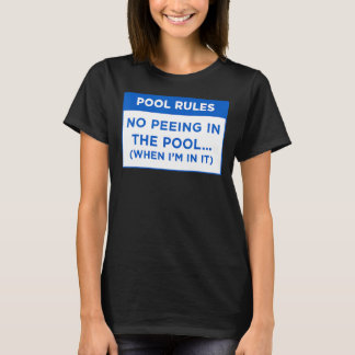 Pool regels niet plassen in de pool Word ontwerp T-shirt