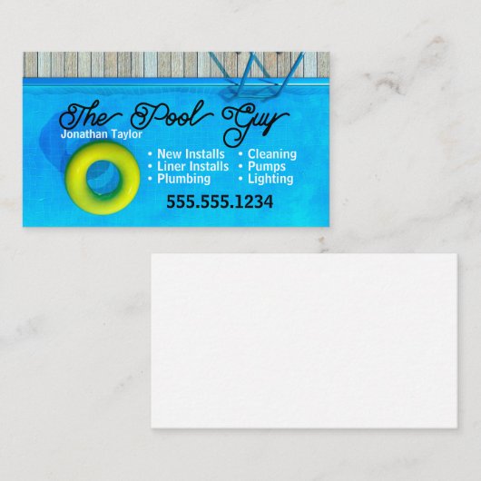 Pool Repairman Visitekaartje (Voorkant / Achterkant)