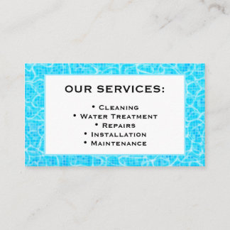 Pool Service Business Card Template Visitekaartje
