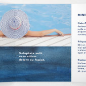 Pool Service Business Marine Blue Trifold Brochure (Intérieur au milieu)