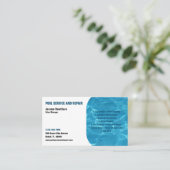 Pool Service en reparatie Visitekaartje (Staand voorkant)