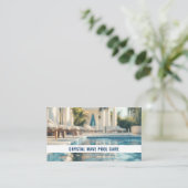 Pool Service Visitekaartje met aangepaste foto (Staand voorkant)