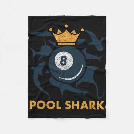 Pool Shark Biljart Pool Biljart Hall Player BA Fleece Deken (Voorkant)
