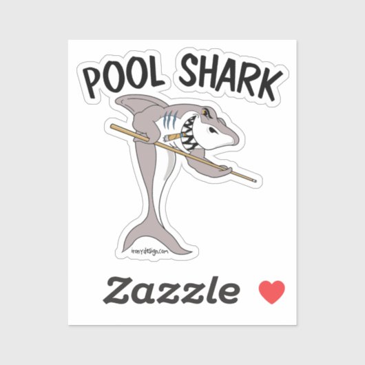 Pool Shark Contour Cut Sticker (Vel)