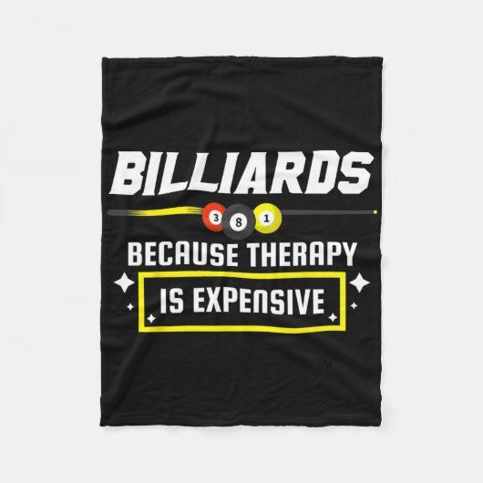 Pool Shark Pool Player Billiards omdat Fleece Deken (Voorkant)