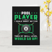 Pool Snooker Billiard 8 Ball Billiards Funny Gift Kaart (Gele Bloem)