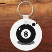 Pool sport ball 8 8 sleutelhanger (Voorkant)