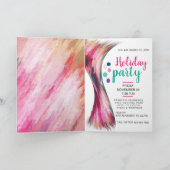 Pool Summer Holiday Paarse Waterverf Splatter Kaart (Binnen)