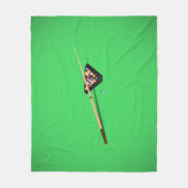 Pool Table Cue Stick en Balls Fleece Deken (Voorkant)