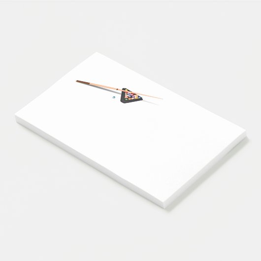 Pool Table Cue Stick en Balls Post-it® Notes (Schuin)