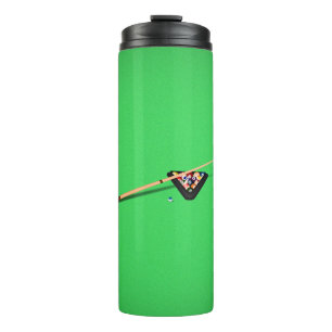 Pool Table Cue Stick en Balls Thermosbeker