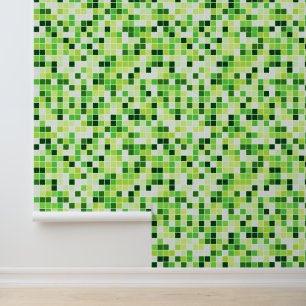 Pool Tegels, Groene Mozaïek Tegels, Geometrisch Pa Behang