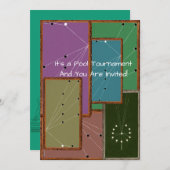 Pool Tournament Billiards Competition Pool Tables Kaart (Voorkant / Achterkant)