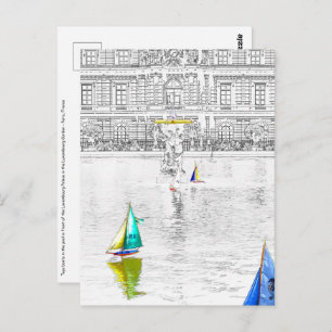 Pool van de Luxemburgse tuin - Parijs Briefkaart