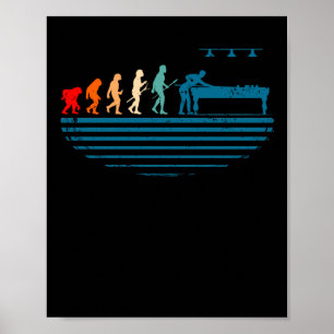 Pool van Man Billiards Player 8 Ball Cue Billiards Poster