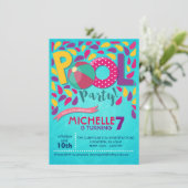 Pool Verjaardagsfeestuitnodiging Kaart (Staand voorkant)