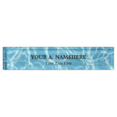 Pool Water Desk Name plate Naambordje (Voorkant)