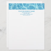 Pool Water Letterhead Persoonlijk Briefhoofd (Voorkant / Achterkant)