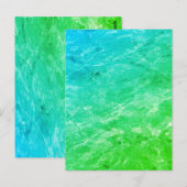 Pool Water Patterns Neon Green Art Abstract Trendy Briefkaart (Voorkant / Achterkant)