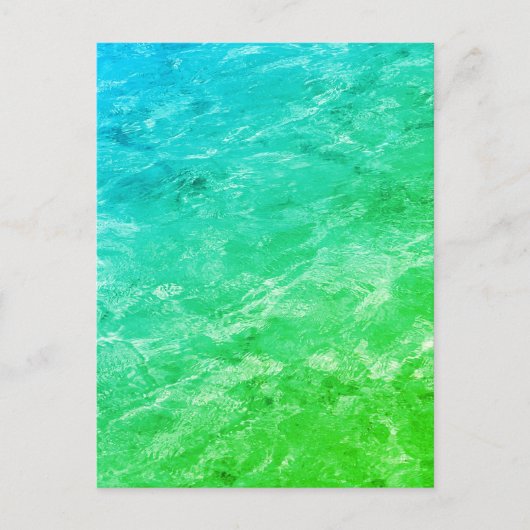 Pool Water Patterns Neon Green Art Abstract Trendy Briefkaart (Voorkant)