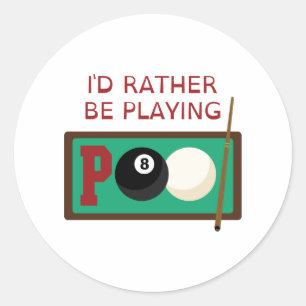 Pool Word Ronde Sticker