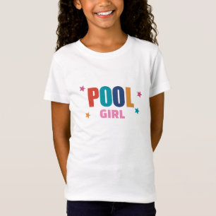 Pool zwemmen zomertypografie wit meisje T-Shirt