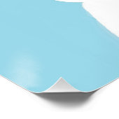 Poolbeer Blauwe Kunst Cartoon  Perfect Poster (Hoek)