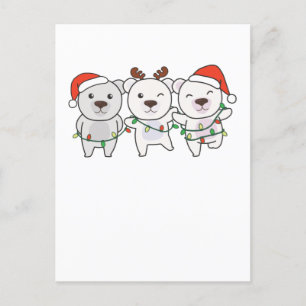 Poolbeer Kerst Dieren Cute IJsbeer Feestdagenkaart