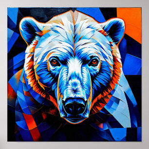 Poolbeer Mozaïek Kunst Arctisch Dieren Decoratie P