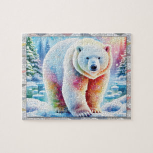 Poolbeer Mozaïek, Wilde Dieren, Tegels, Cadeau, Legpuzzel