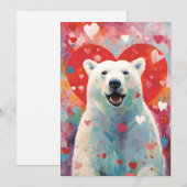 Poolbeer Valentijnsdag Feestdagenkaart (Voorkant / Achterkant)