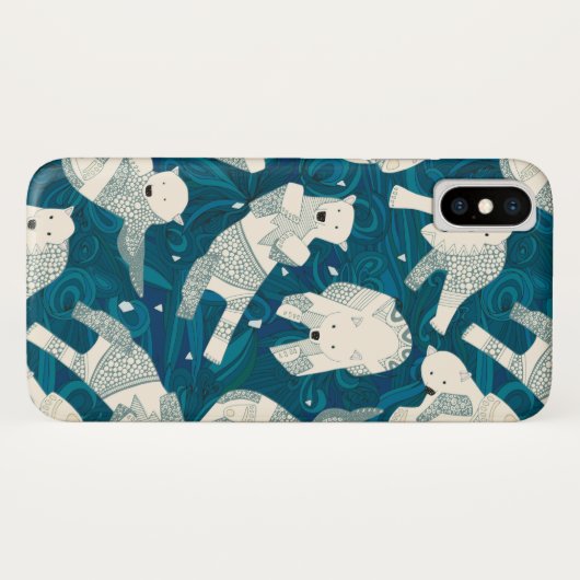 poolblauw beer Case-Mate iPhone case (Achterkant (horizontaal))