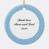 PoolChick Merry kerstsantaball personaliseren Keramisch Ornament (Achterkant)